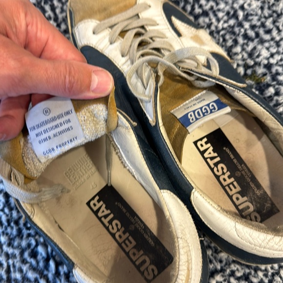 Golden Goose Superstar - leather - blue, tan & white design - have been re-soled - Picture 8 of 12